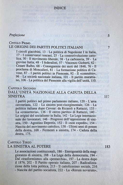 STORIA DEI PARTITI POLITICI ITALIANI