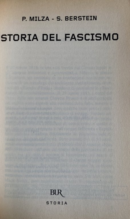 STORIA DEL FASCISMO. DA PIAZZA SAN SEPOLCRO A PIAZZALE LORETO