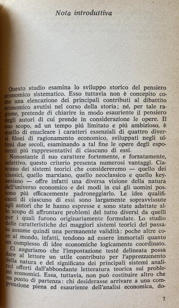 STORIA DEL PENSIERO ECONOMICO. SMITH, MALTHUS, RICARDO, MILL, MARX, KEYNES