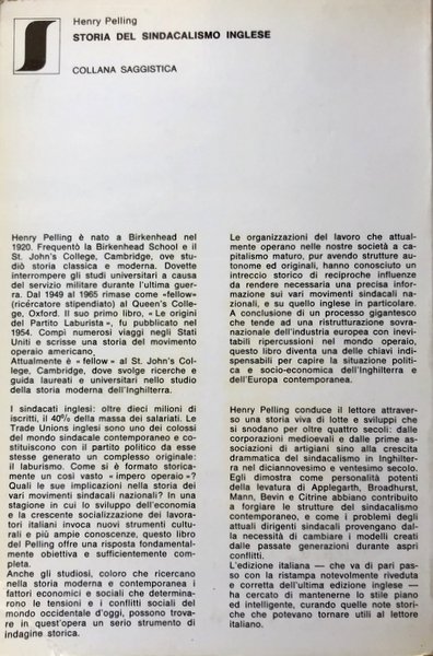 STORIA DEL SINDACALISMO INGLESE