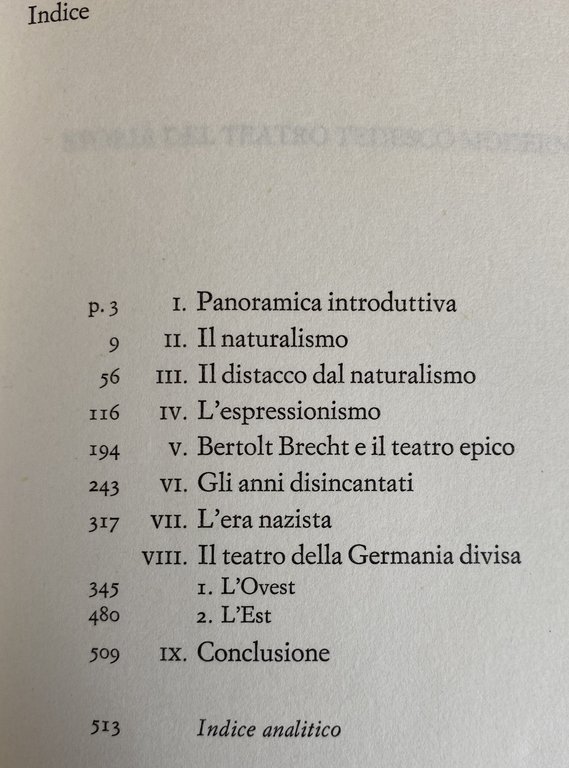 STORIA DEL TEATRO MODERNO TEDESCO DAL 1889 AD OGGI