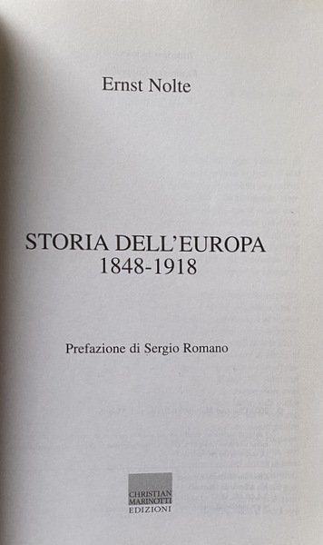 STORIA DELL'EUROPA 1848-1918