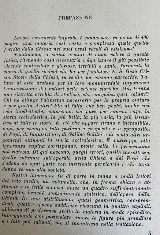 STORIA DELLA CHIESA. COMPENDIO DI TUTTA LA STORIA ECCLESIASTICA CON …