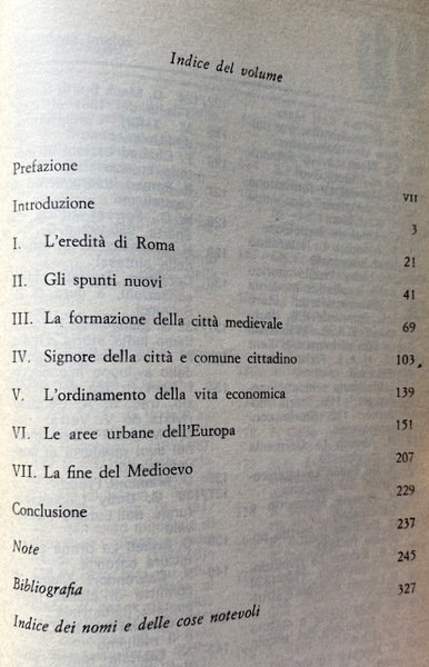 STORIA DELLA CITTÀ MEDIEVALE