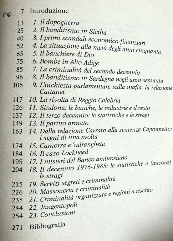 STORIA DELLA CRIMINALITÀ IN ITALIA DAL 1946 A OGGI