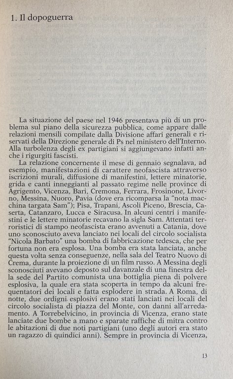 STORIA DELLA CRIMINALITÀ IN ITALIA DAL 1946 A OGGI
