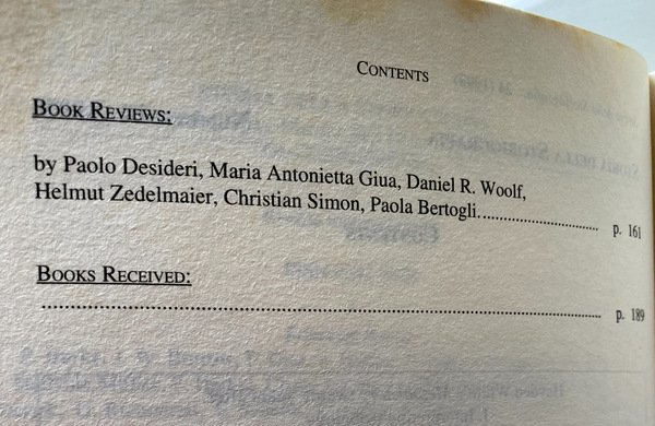 STORIA DELLA STORIOGRAFIA, HISTOIRE DE L'HISTORIOGRAPHIE, HISTORY OF HISTORIOGRAPHY, GESCHICHTE …