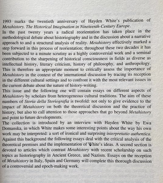 STORIA DELLA STORIOGRAFIA, HISTOIRE DE L'HISTORIOGRAPHIE, HISTORY OF HISTORIOGRAPHY, GESCHICHTE …