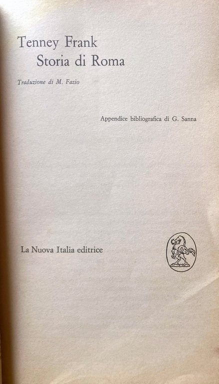 STORIA DI ROMA. (VOLUMI 1-2)