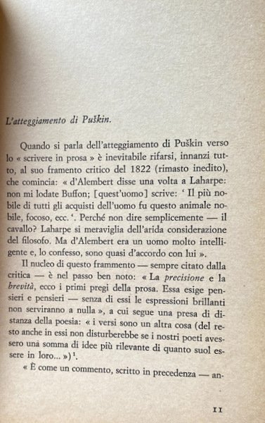 STORIA E CONTEMPORANEITÀ IN PUSKIN: 1. LA QUESTIONE DELLA PROSA …