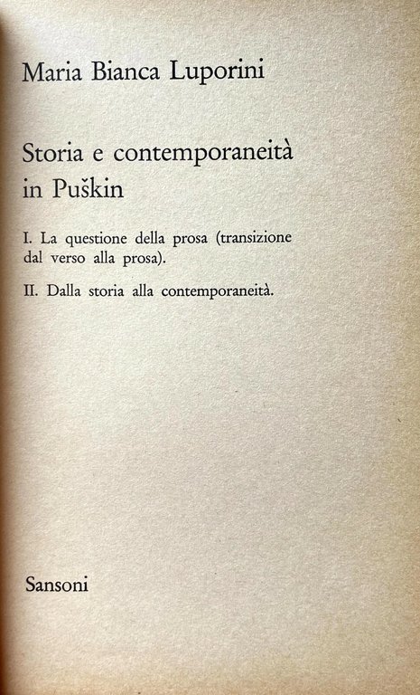 STORIA E CONTEMPORANEITÀ IN PUSKIN: 1. LA QUESTIONE DELLA PROSA … | Immagine Gallery 5