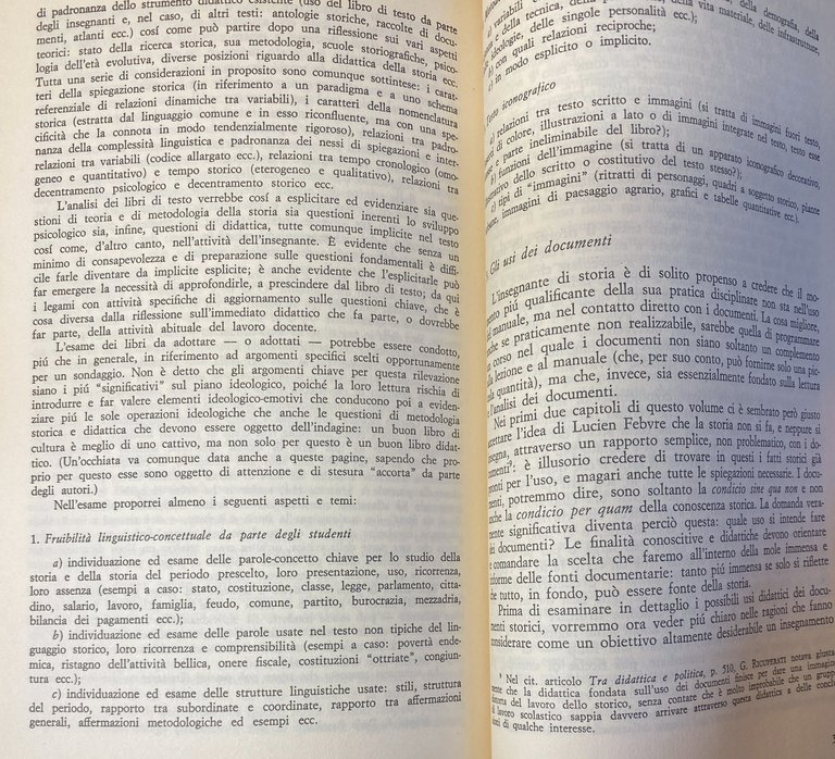 STORIA E INSEGNAMENTO DELLA STORIA. PROBLEMI E METODI