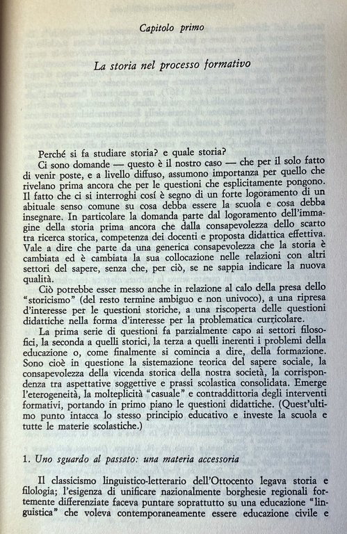 STORIA E INSEGNAMENTO DELLA STORIA. PROBLEMI E METODI