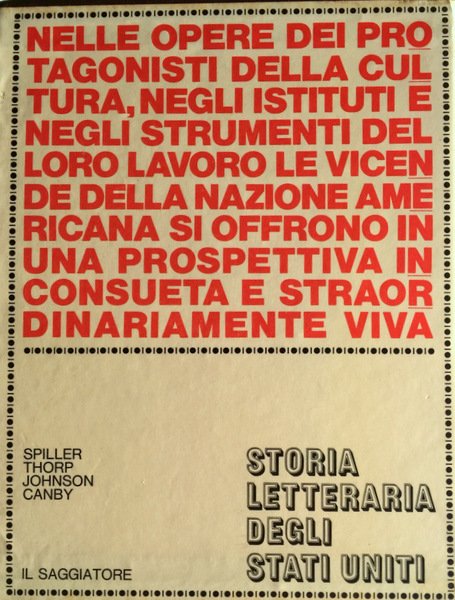 STORIA LETTERARIA DEGLI STATI UNITI. (5 VOLUMI)