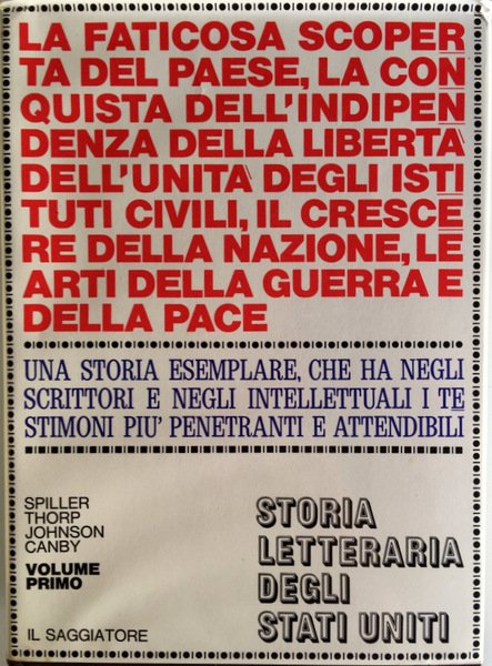 STORIA LETTERARIA DEGLI STATI UNITI. (5 VOLUMI)
