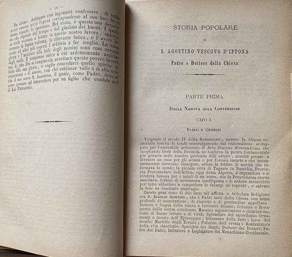 STORIA POPOLARE DEL GRAN PATRIARCA S. AGOSTINO VESCOVO D' IPPONA, …