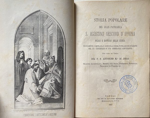 STORIA POPOLARE DEL GRAN PATRIARCA S. AGOSTINO VESCOVO D' IPPONA, …