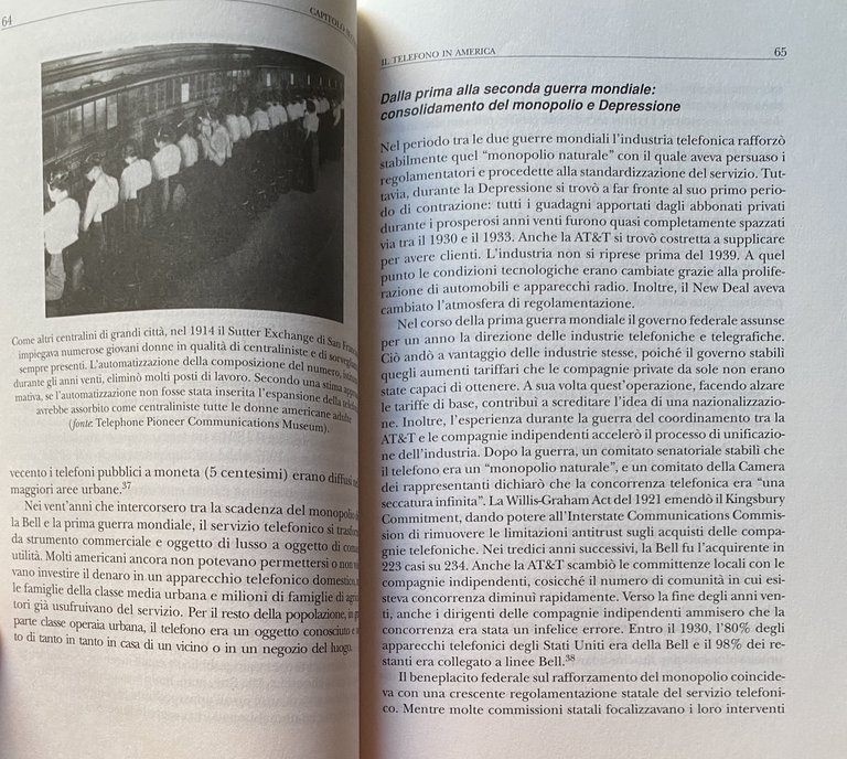 STORIA SOCIALE DEL TELEFONO. AMERICA IN LINEA 1876-1940