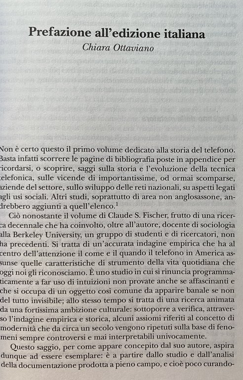 STORIA SOCIALE DEL TELEFONO. AMERICA IN LINEA 1876-1940