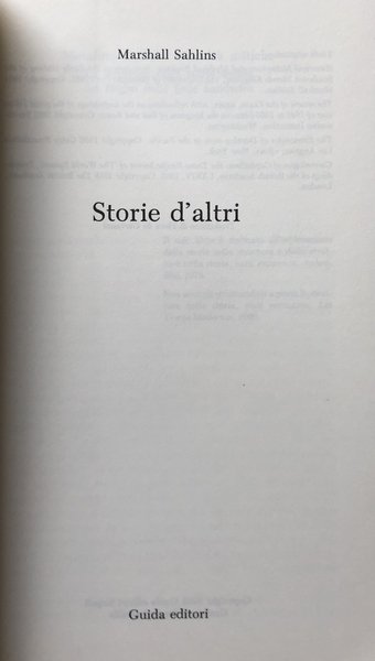 STORIE D'ALTRI