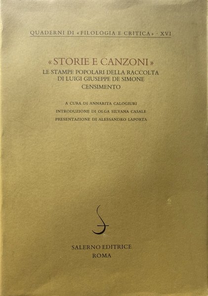 «STORIE E CANZONI». LE STAMPE POPOLARI DELLA RACCOLTA DI LUIGI …