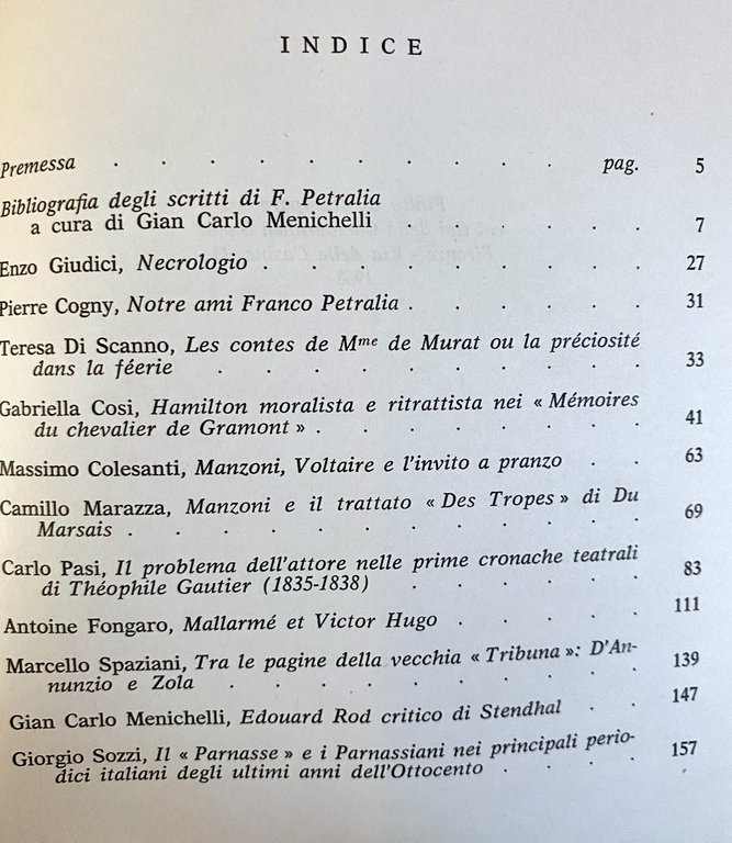 STUDI DI LETTERATURA FRANCESE A RICORDO DI FRANCO PETRALIA | Immagine Gallery 20
