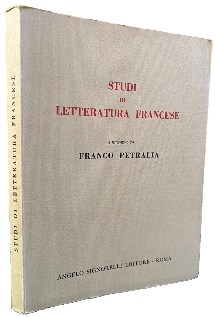 STUDI DI LETTERATURA FRANCESE A RICORDO DI FRANCO PETRALIA | Immagine principale