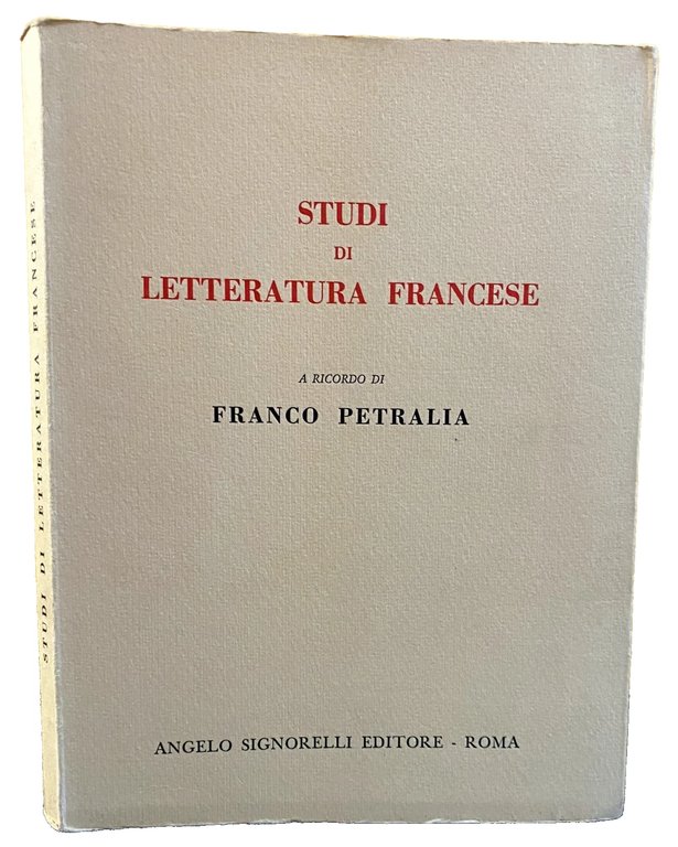 STUDI DI LETTERATURA FRANCESE A RICORDO DI FRANCO PETRALIA | Immagine Gallery 4