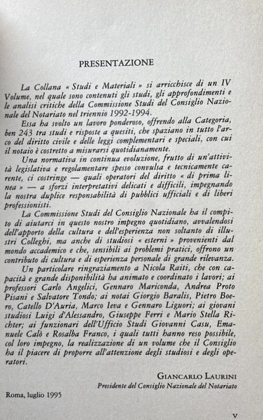 STUDI E MATERIALI VOLUME IV-4. (1992-1995). A CURA DELLA COMMISSIONE …