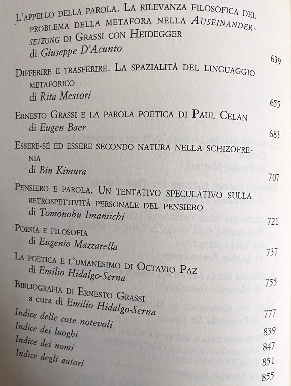 STUDI IN MEMORIA DI ERNESTO GRASSI (VOLUMI 1-2). Convegno internazionale, … | Immagine Gallery 16