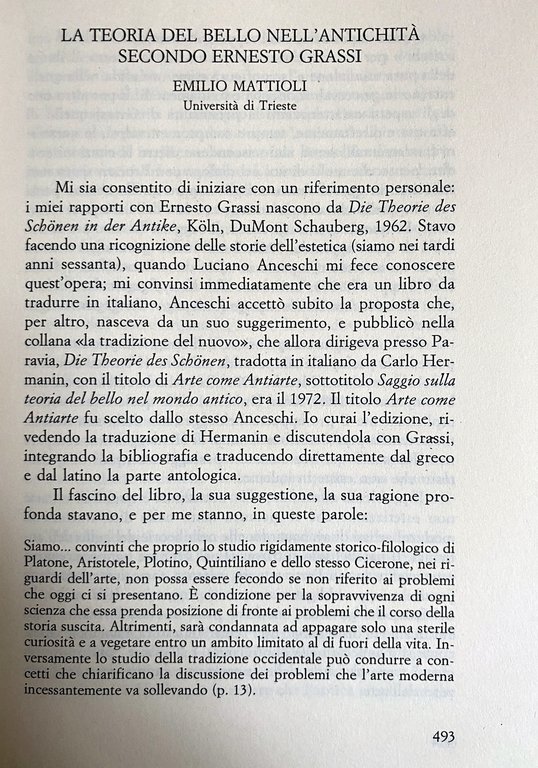 STUDI IN MEMORIA DI ERNESTO GRASSI (VOLUMI 1-2). Convegno internazionale, … | Immagine Gallery 17