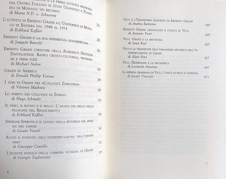 STUDI IN MEMORIA DI ERNESTO GRASSI (VOLUMI 1-2). Convegno internazionale, … | Immagine Gallery 10