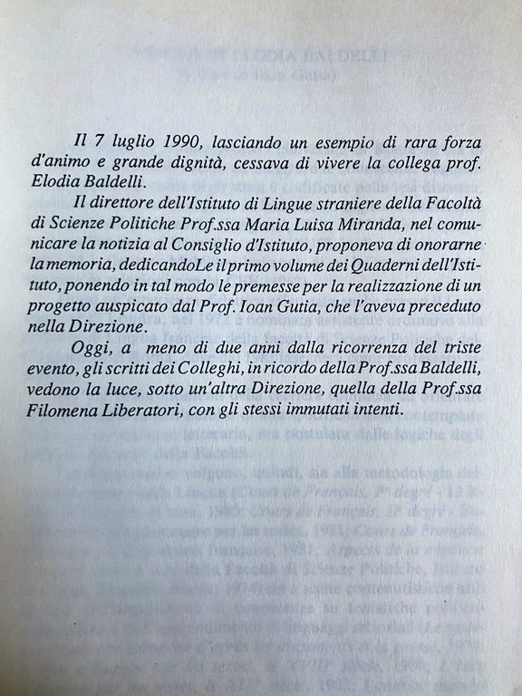 STUDI IN RICORDO DI ELODIA BALDELLI