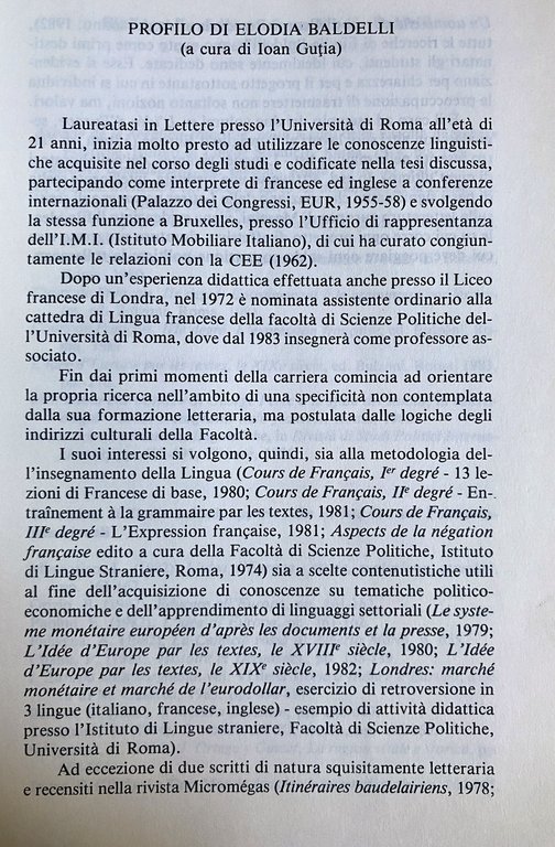 STUDI IN RICORDO DI ELODIA BALDELLI