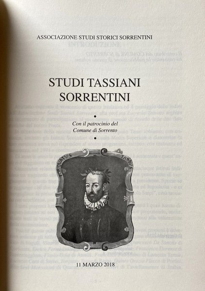 STUDI TASSIANI SORRENTINI. 11 MARZO 2018