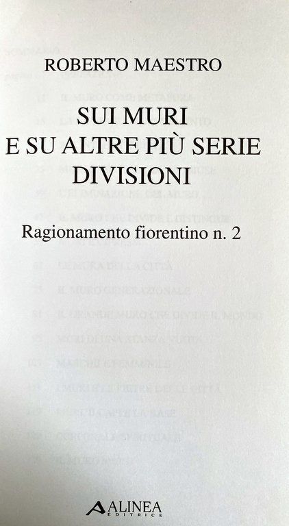 SUI MURI E SU ALTRE PIÙ SERIE DIVISIONI. RAGIONAMENTO FIORENTINO … | Immagine Gallery 7