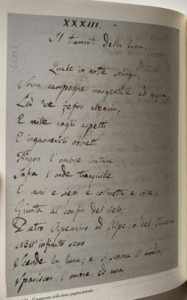 SUL COLLE D'ANTELA. CANTI E ALTRE POESIE IN TRADUZIONE LATINA …