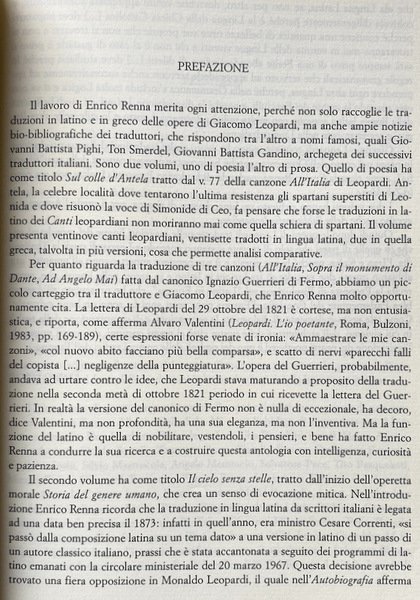 SUL COLLE D'ANTELA. CANTI E ALTRE POESIE IN TRADUZIONE LATINA …