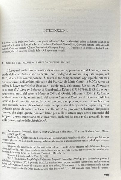 SUL COLLE D'ANTELA. CANTI E ALTRE POESIE IN TRADUZIONE LATINA …