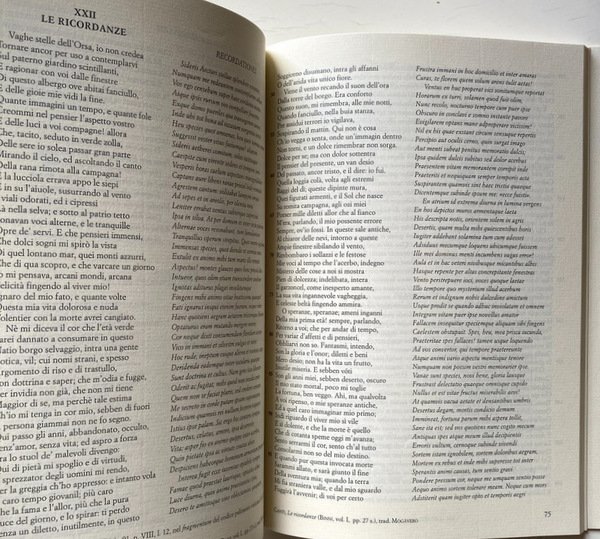 SUL COLLE D'ANTELA. CANTI E ALTRE POESIE IN TRADUZIONE LATINA …