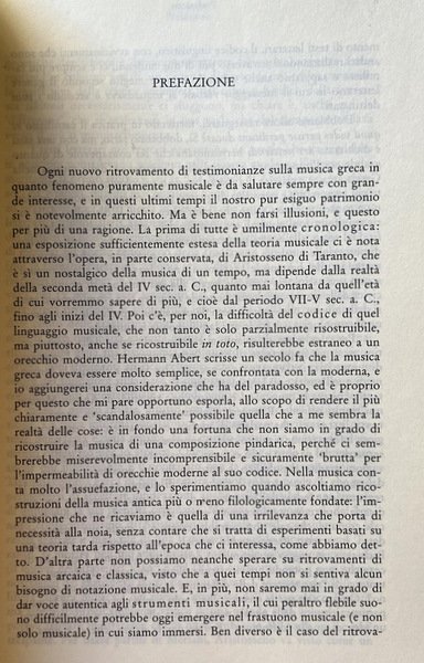 SULLA MUSICA GRECA ANTICA. STUDI E RICERCHE