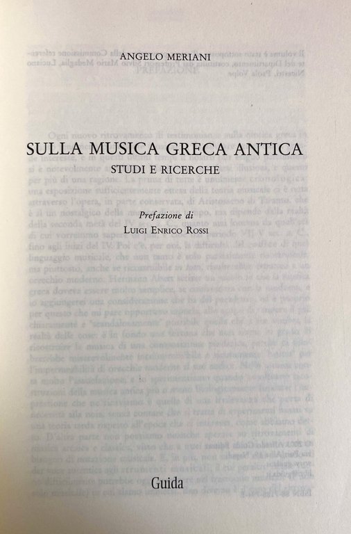 SULLA MUSICA GRECA ANTICA. STUDI E RICERCHE. (TESTO ORIGINALE GRECO … | Immagine Gallery 4