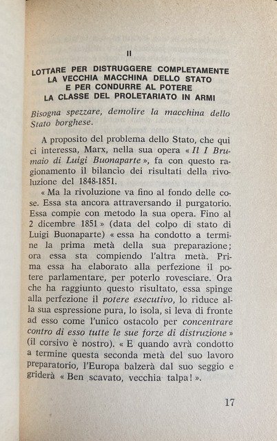 SULLA RIVOLUZIONE PROLETARIA E LA DITTATURA DEL PROLETARIATO. (Proletari di …