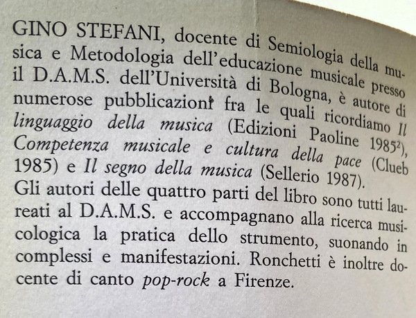 SUONARE UNO STRUMENTO. ITINERARI TRA PASSIONI E TECNICHE. A CURA …