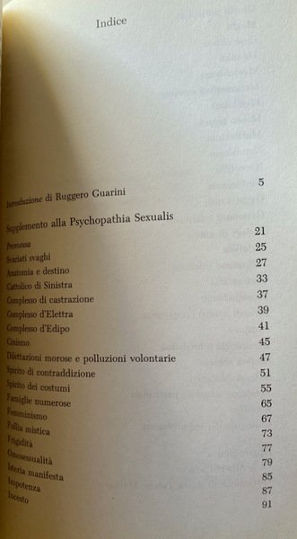 SUPPLEMENTO ALLA (PSYCOPATHIA) PSYCHOPATHIA SEXUALIS