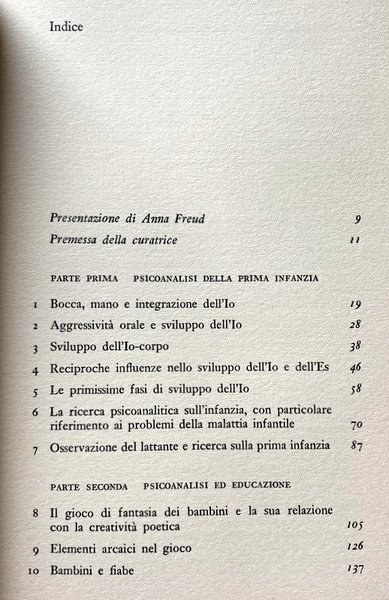 SVILUPPO DEL BAMBINO E PSICOANALISI
