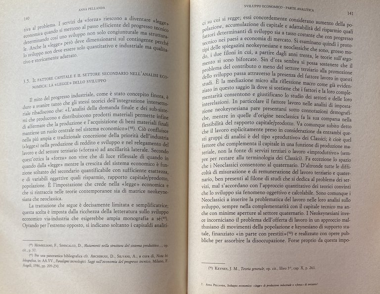 SVILUPPO ECONOMICO: LEGGE DI PRODUZIONE INDUSTRIALE O FORZA DI TERZIARIO? …