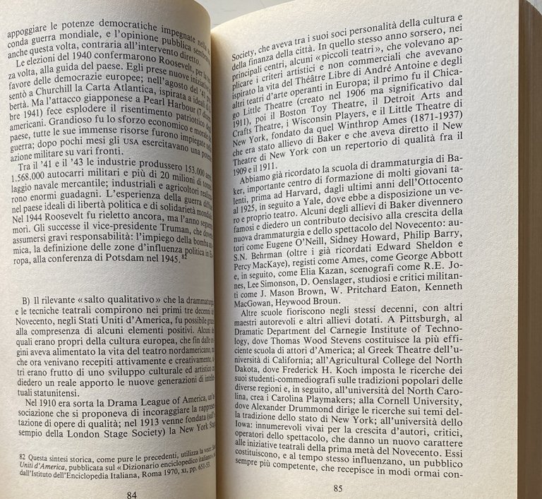 TEATRO AMERICANO. LO SPETTACOLO DI PROSA NEGLI STATI UNITI DAL …