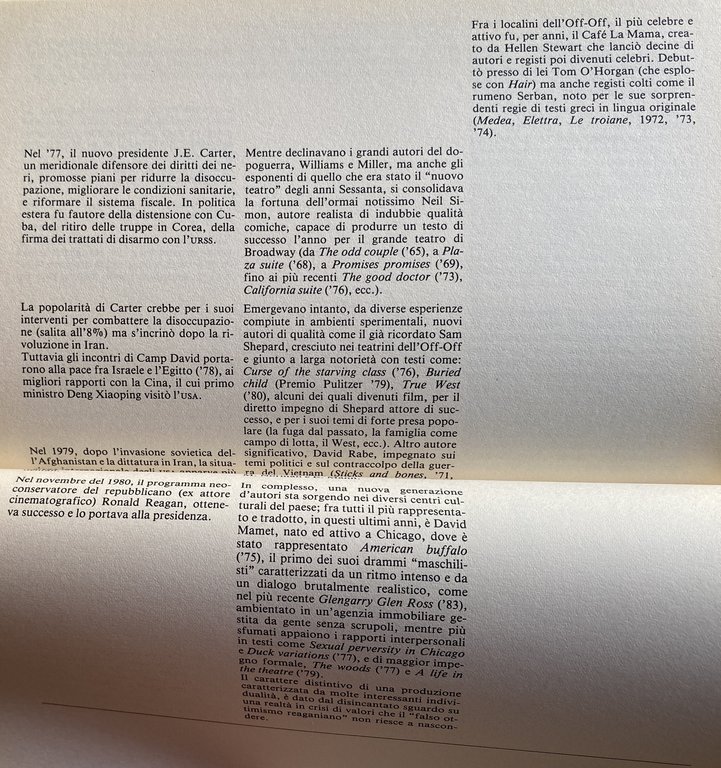 TEATRO AMERICANO. LO SPETTACOLO DI PROSA NEGLI STATI UNITI DAL …