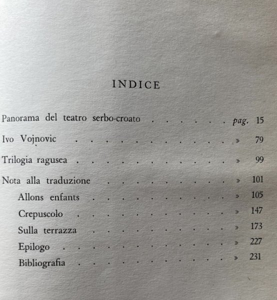 TEATRO SERBO-CROATO. CON UN'AUTO-VERSIONE DI IVO VOJNOVIC E VERSIONI DI …